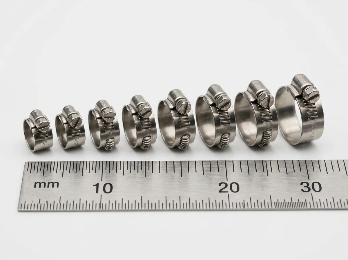 Abraçadeira MICRO de aço inox miniatura — Guarubor Borrachas