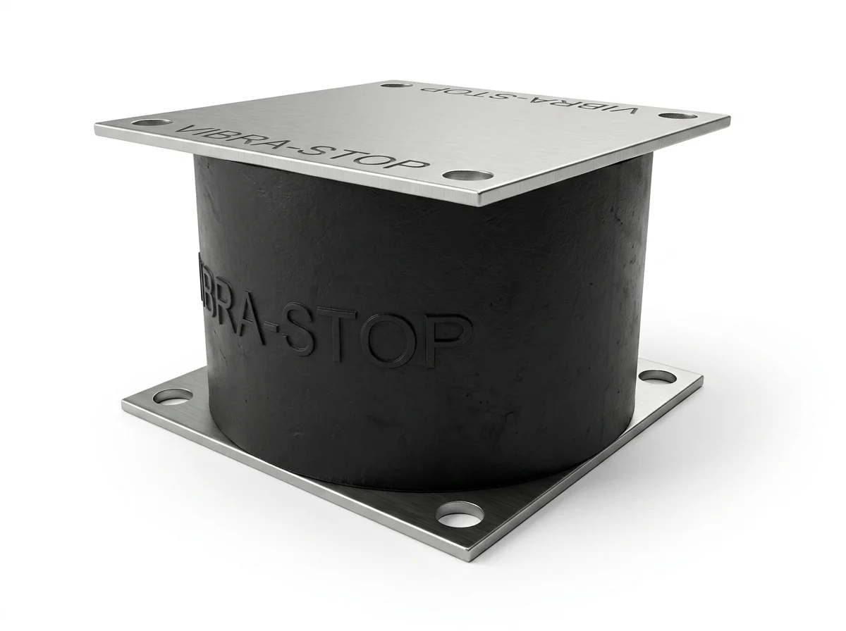 Amortecedor Vibra-Stop Linha Batente K — alta compressão para compactadores de solo e calhas vibratórias