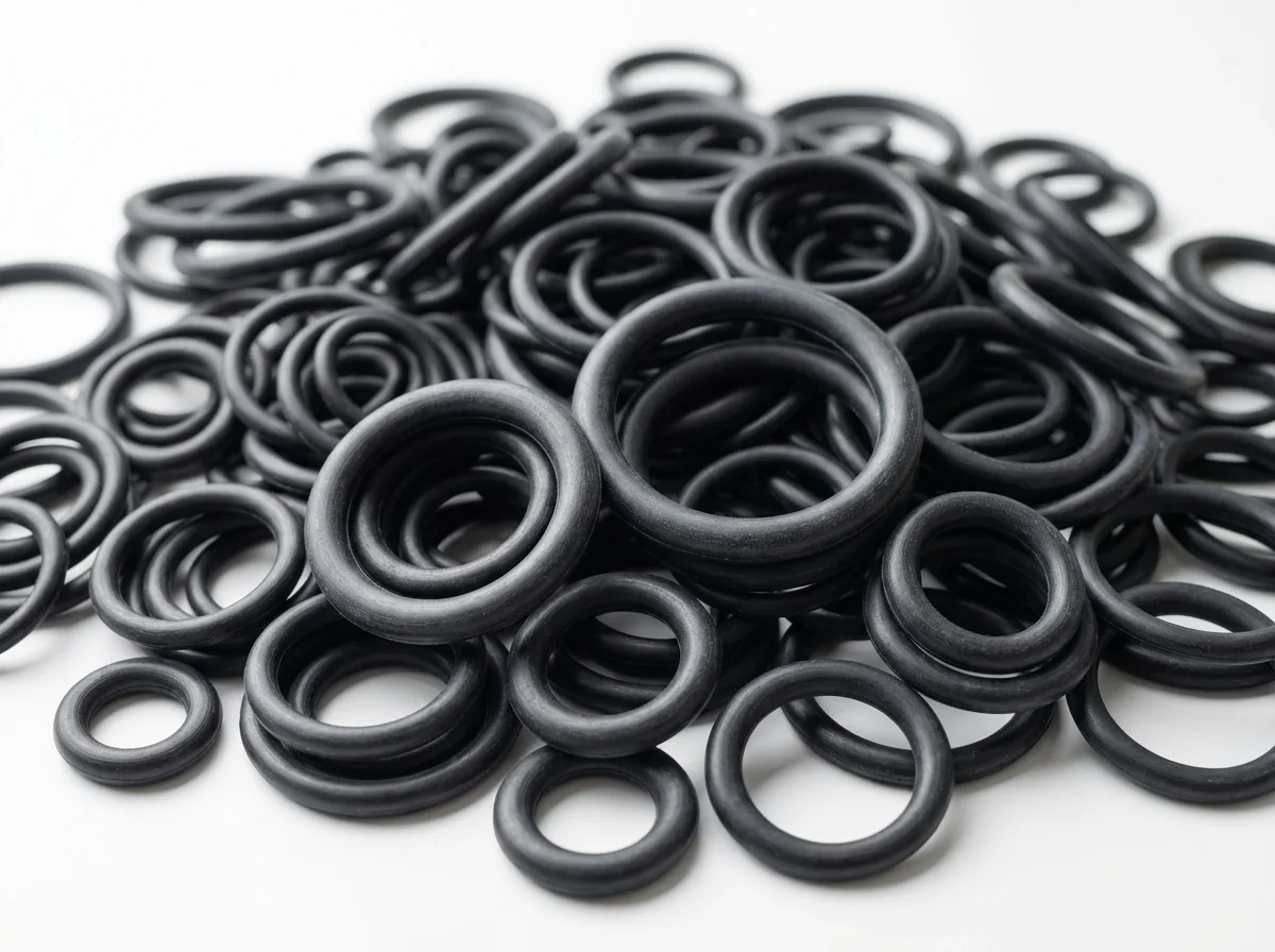 O-rings de EPDM preto em diferentes diâmetros e seções — Guarubor Borrachas