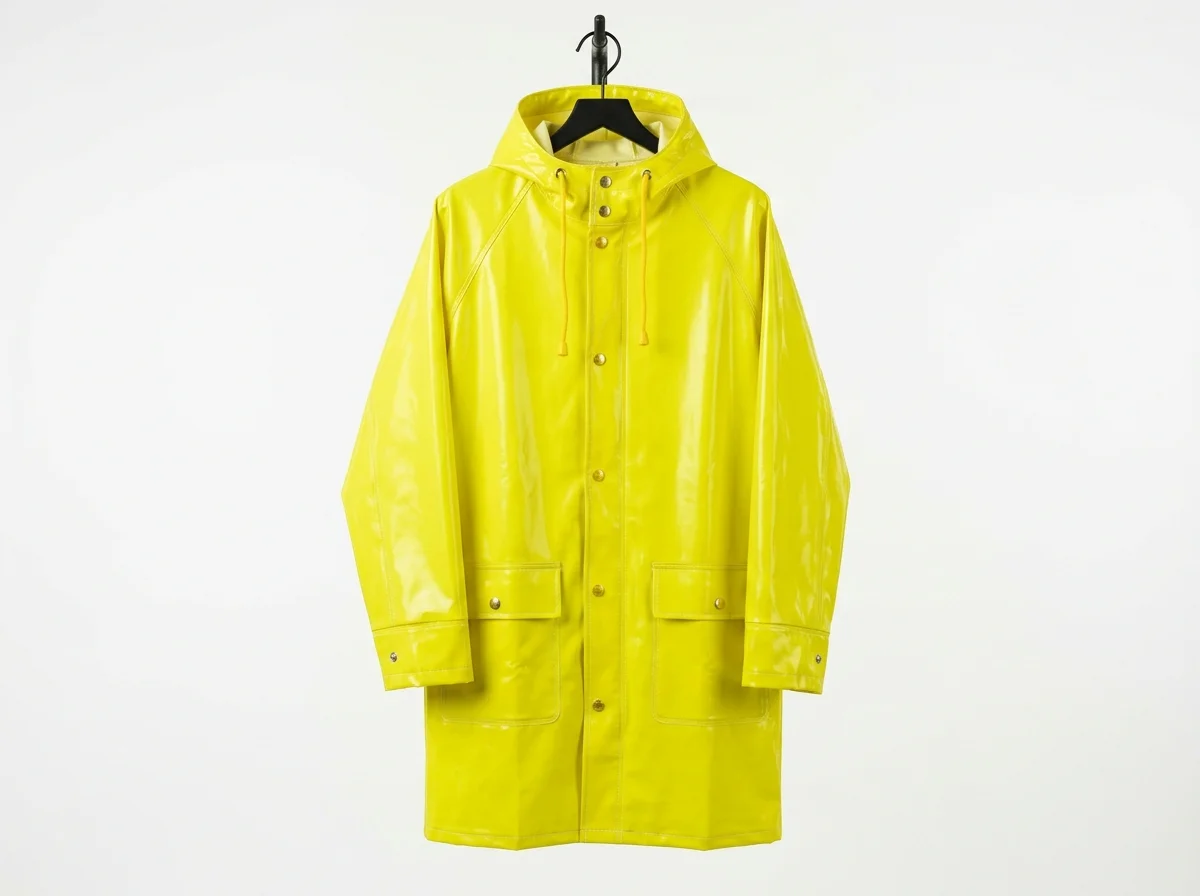 Capa de chuva amarela ou laranja em PVC com capuz embutido — Guarubor EPI
