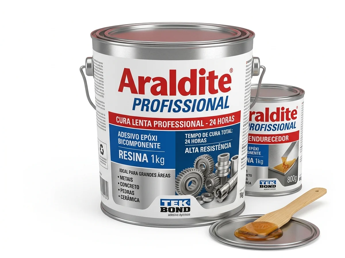 Embalagem de Araldite Profissional 24 horas de cura lenta pra colagens estruturais grandes — Guarubor