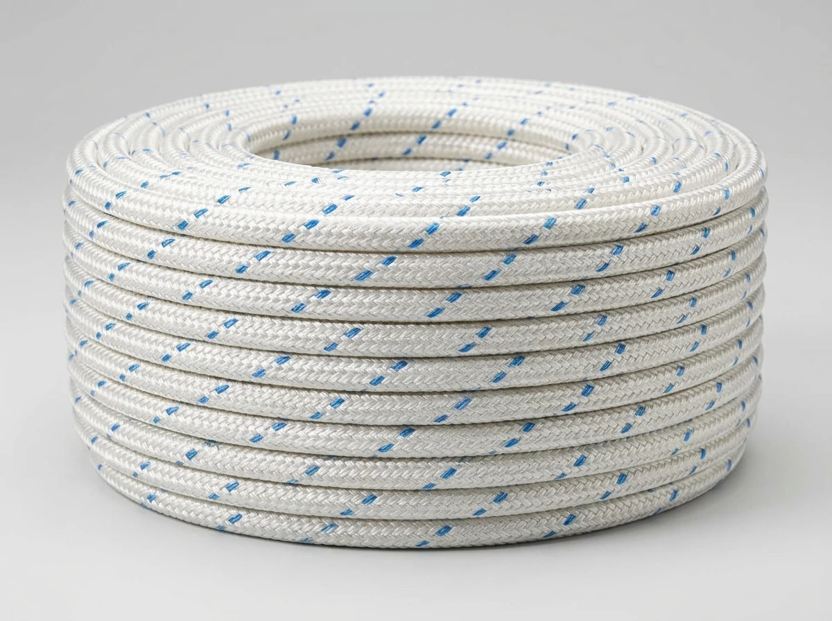 Rolo de corda de nylon 12mm para sistema de proteção em obra conforme NR-18 — Guarubor Borrachas