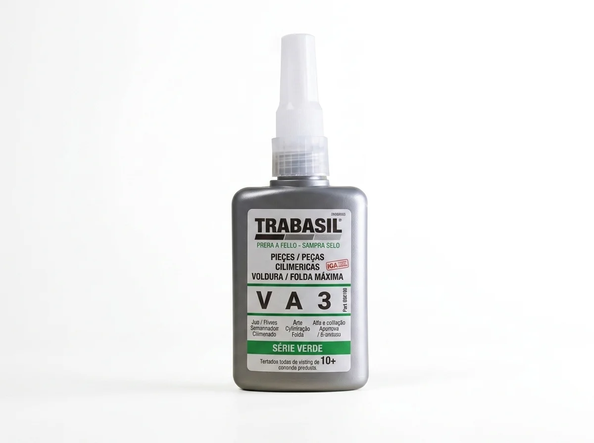 Trabasil VA3 — fixador cilíndrico tixotrópico de alta resistência para folgas máximas e temperaturas até +220°C